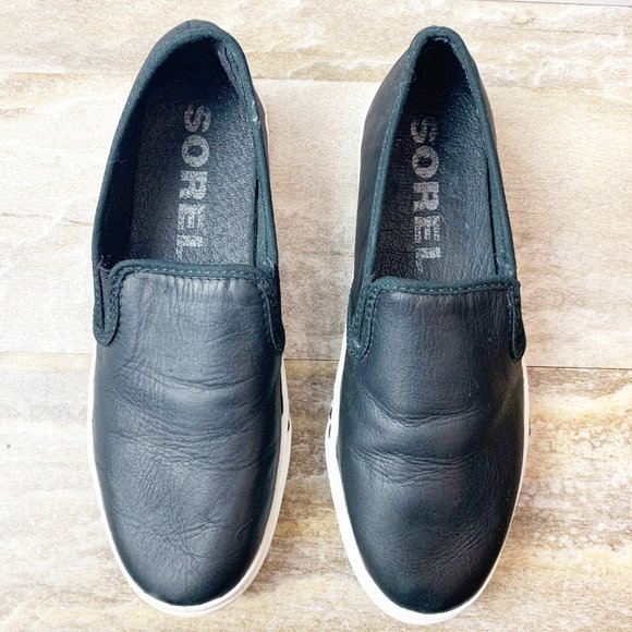 Sorel Black Campsneak slip on leather sneaker - Picture 3 of 4